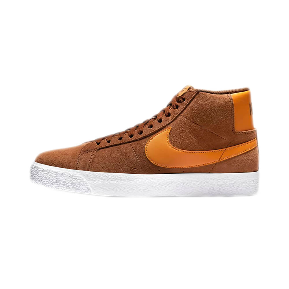 حذاء Nike SB Zoom Blazer Mid للتزلج، بني/برتقالي