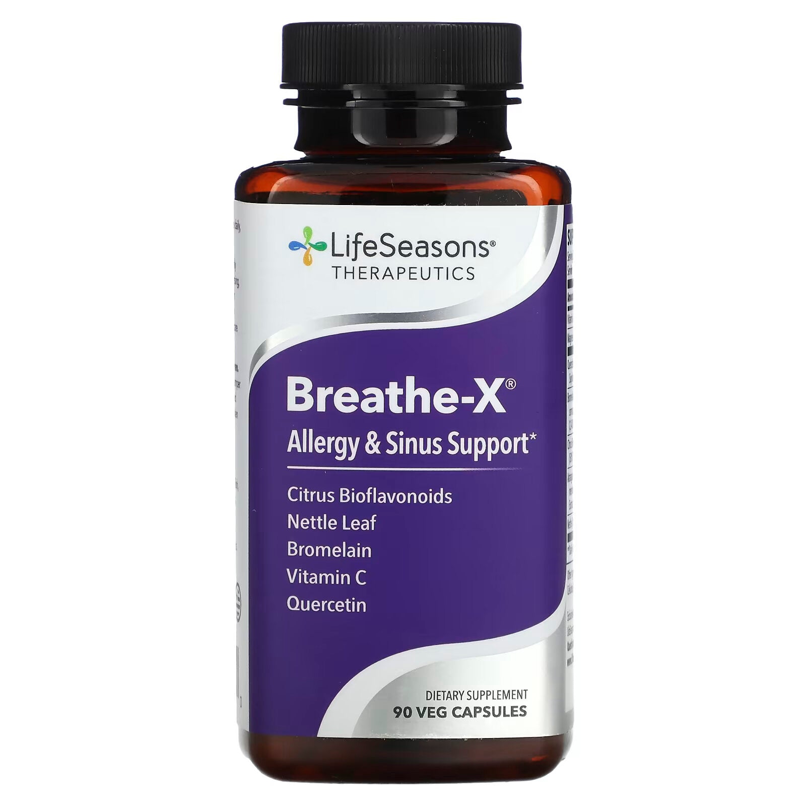 LifeSeasons, Breathe-X, Allergy & Nasal Congestion Relief, 90 Vegetarian Capsules