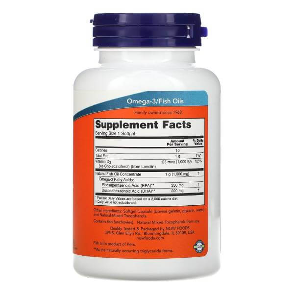 Omega Tri-3D 330 EPA/220 DHANow Foods Tri-3D, 90 capsules