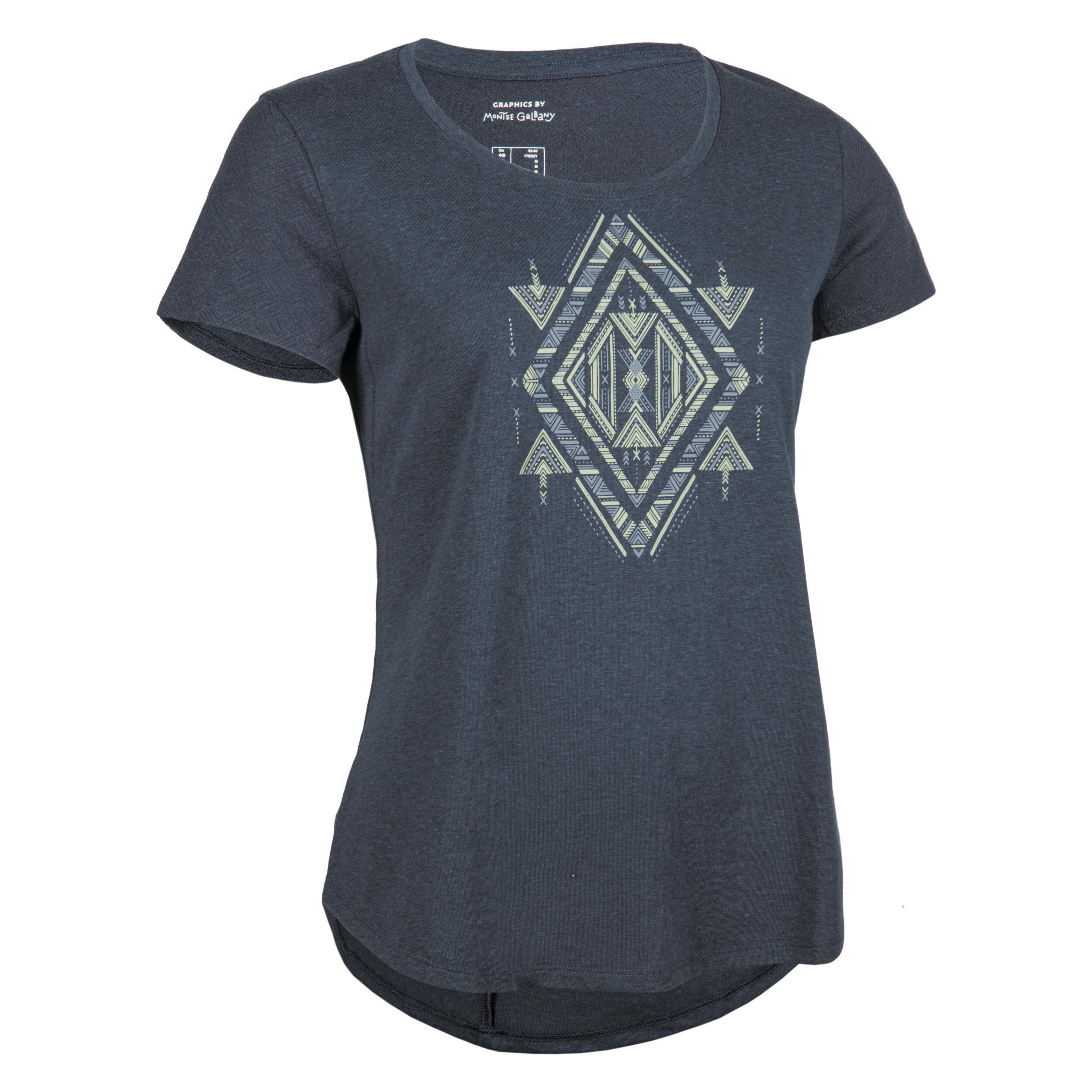 Women's hiking T-shirt Quechua NH500, dark blue