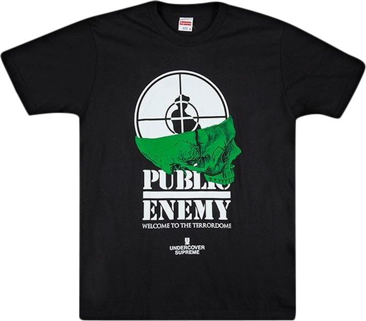 تي شيرت Supreme x Undercover x Public Enemy Terrordome "أسود"، أسود