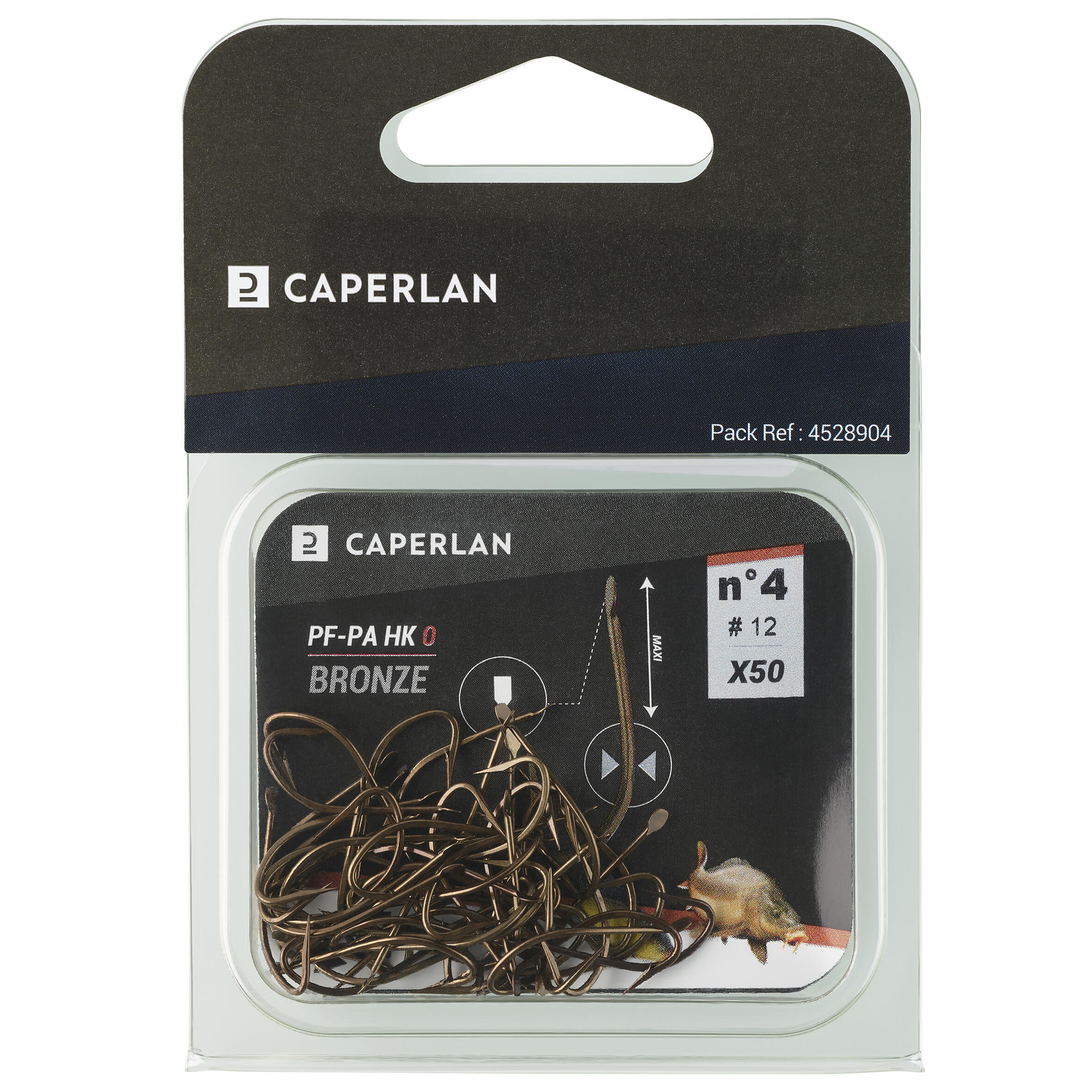 Single hook, bronze, unmounted PA HK 0 50 pcs. CAPERLAN