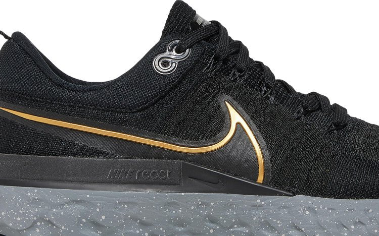 Nike React Infinity Run Flyknit 2 'Black Metallic Gold'