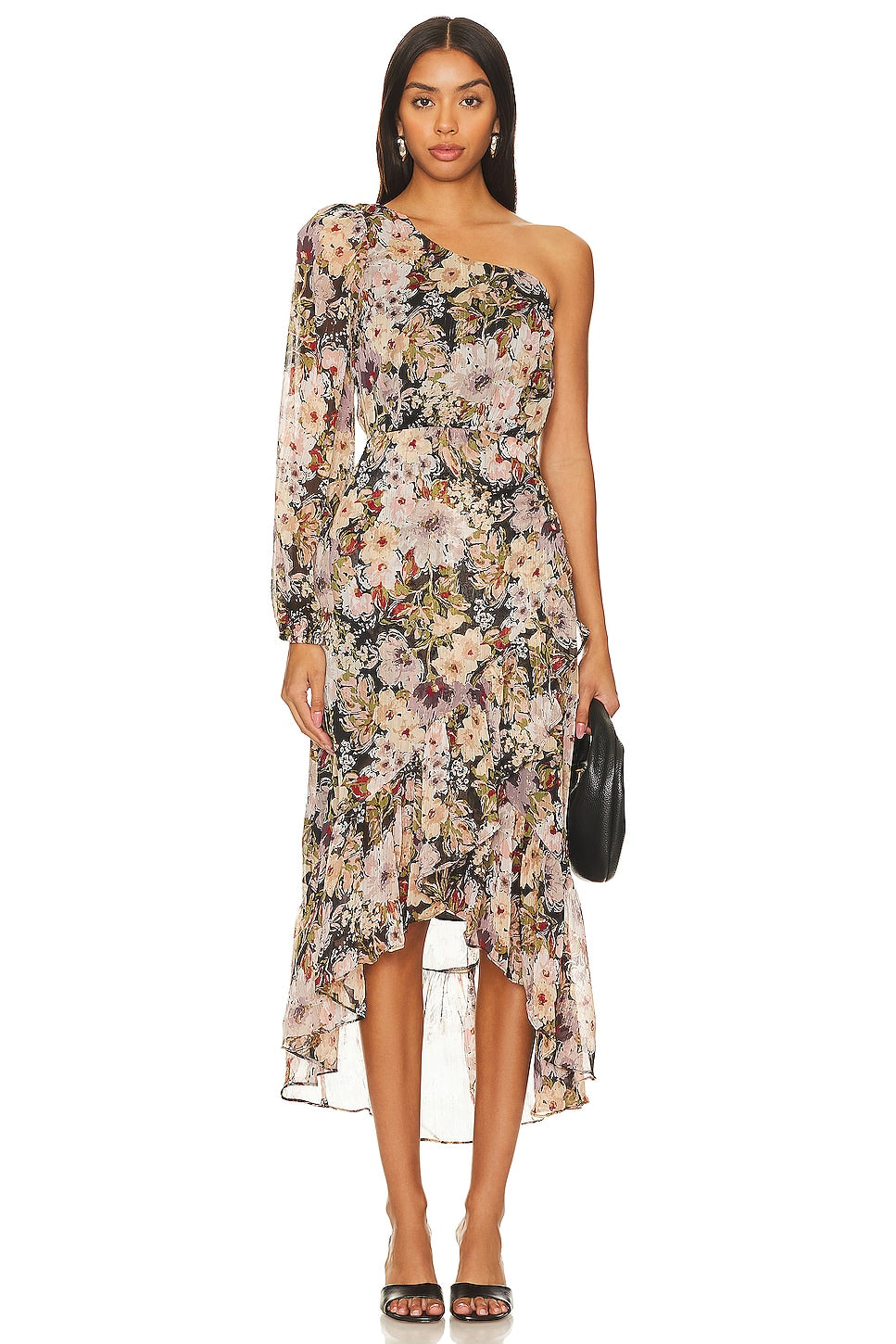 ASTR the Label Calista Dress, Navy & Taupe Floral