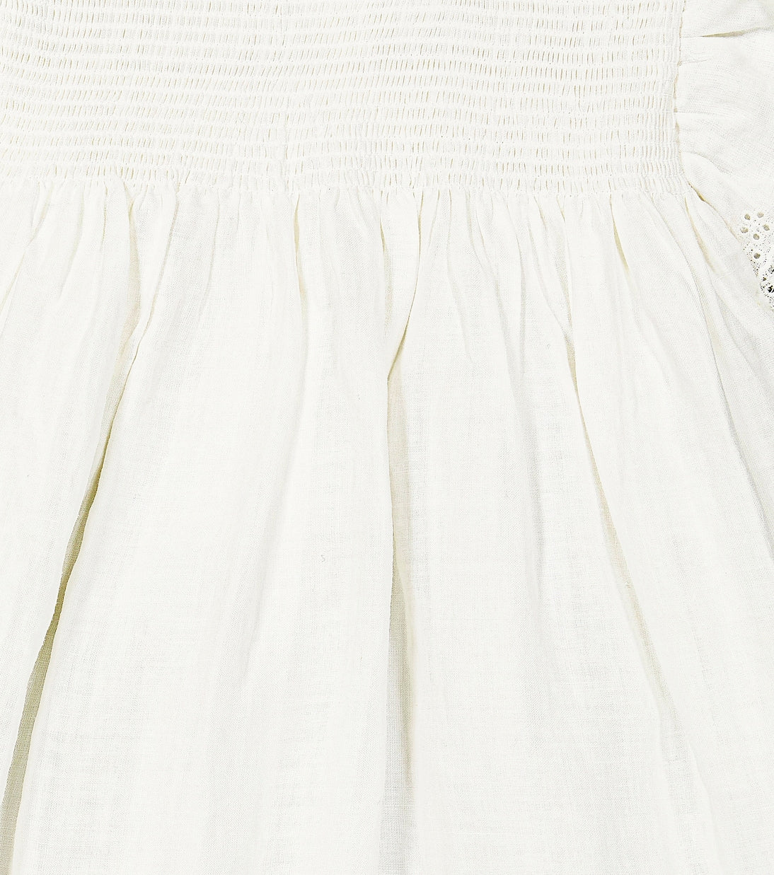 Vanya broderie anglaise embroidered ramie dress C'Era Una Volta, white