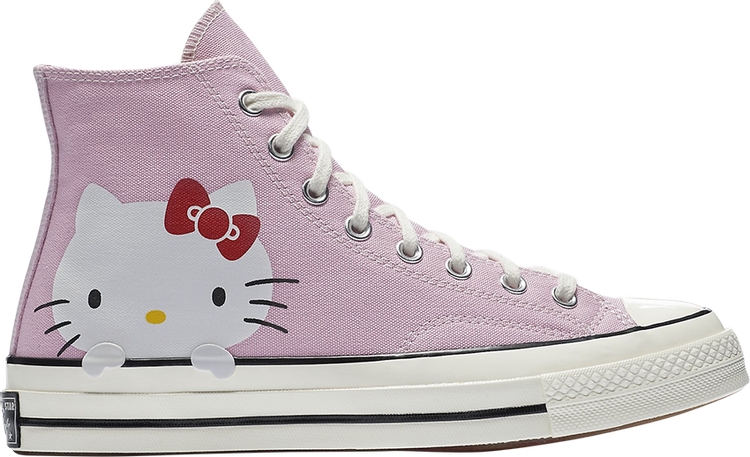 Converse Hello Kitty x Chuck 70 Canvas Hi Top Prism Pink Sneakers