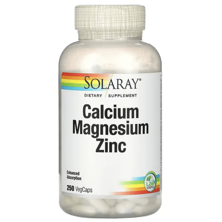 Calcium-magnesium-zinc, 250 vegetable capsules, Solaray