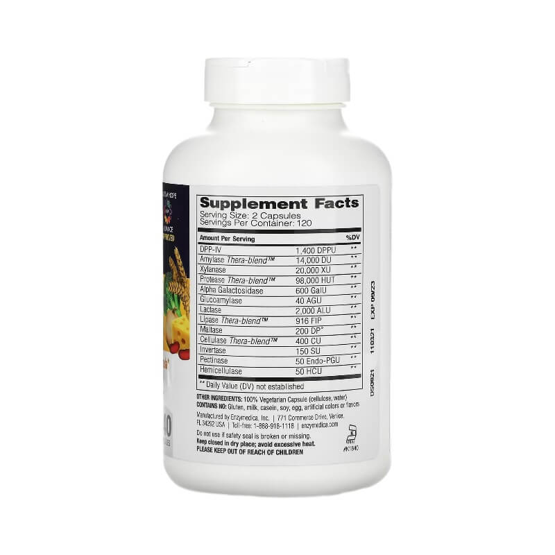 كبسولات Enzymes Digest Spectrum 240، Enzymedica