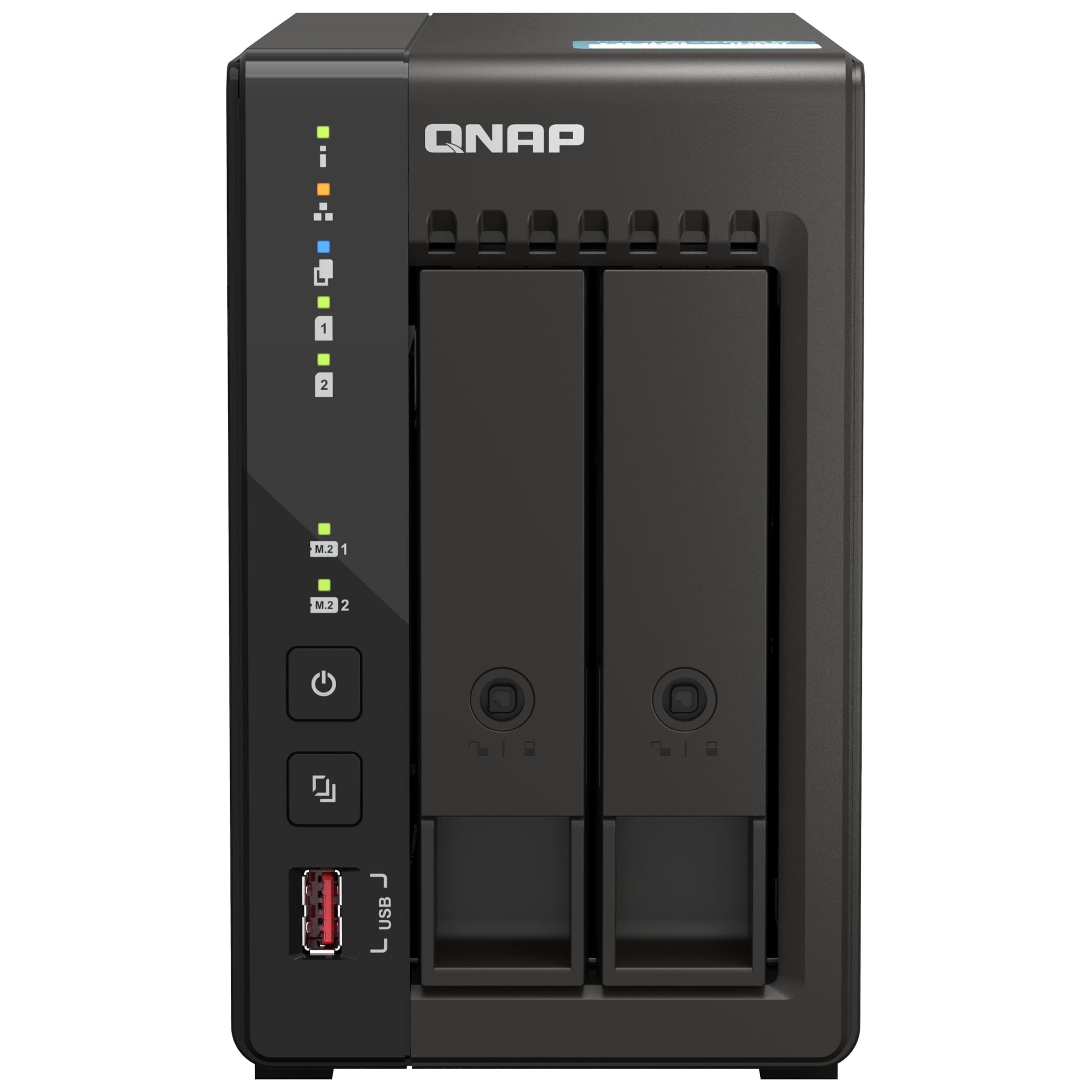 Network storage QNAP TS-253E, 2 bays, 8GB DDR4, without disks, black