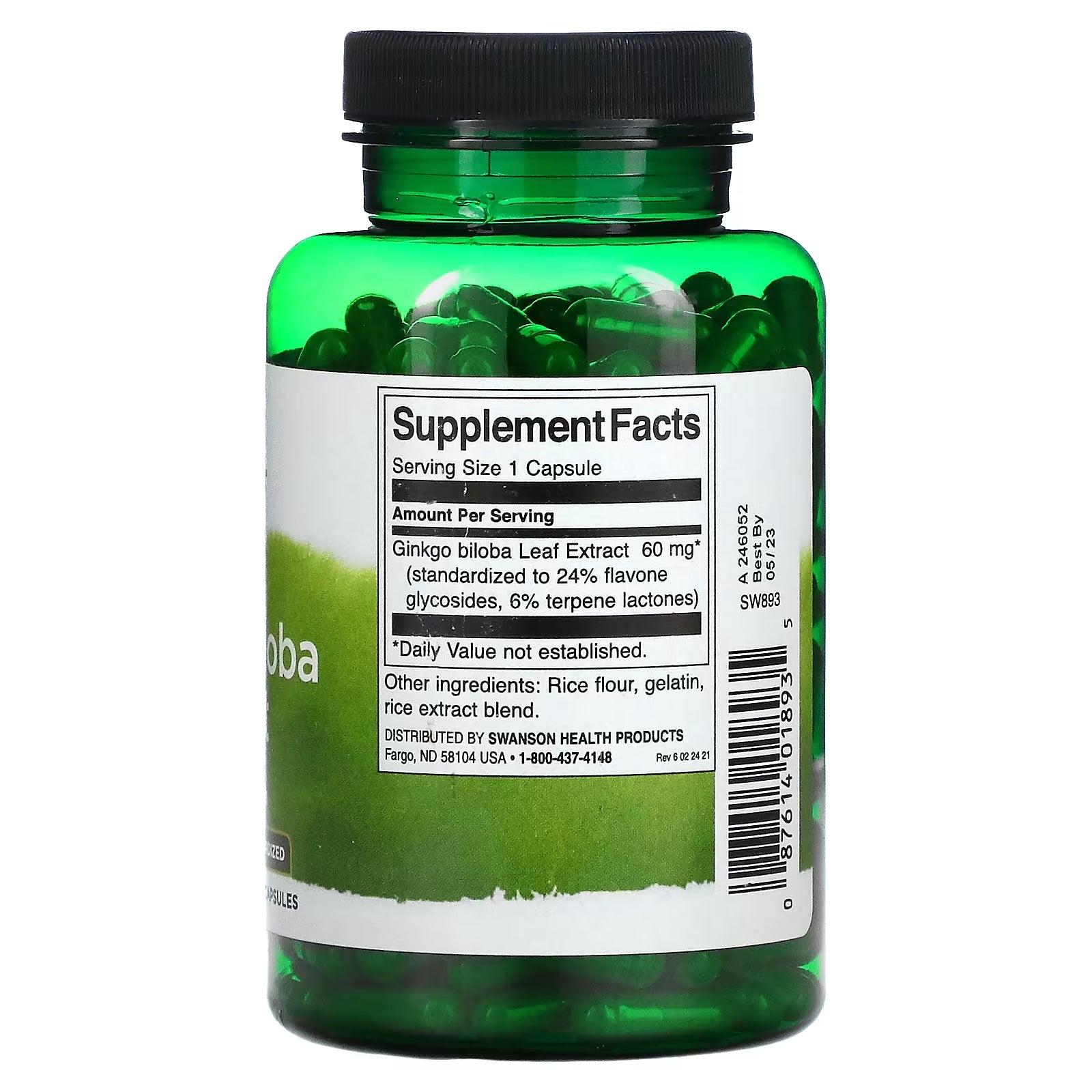 Ginkgo Biloba Extract Swanson, 240 capsules