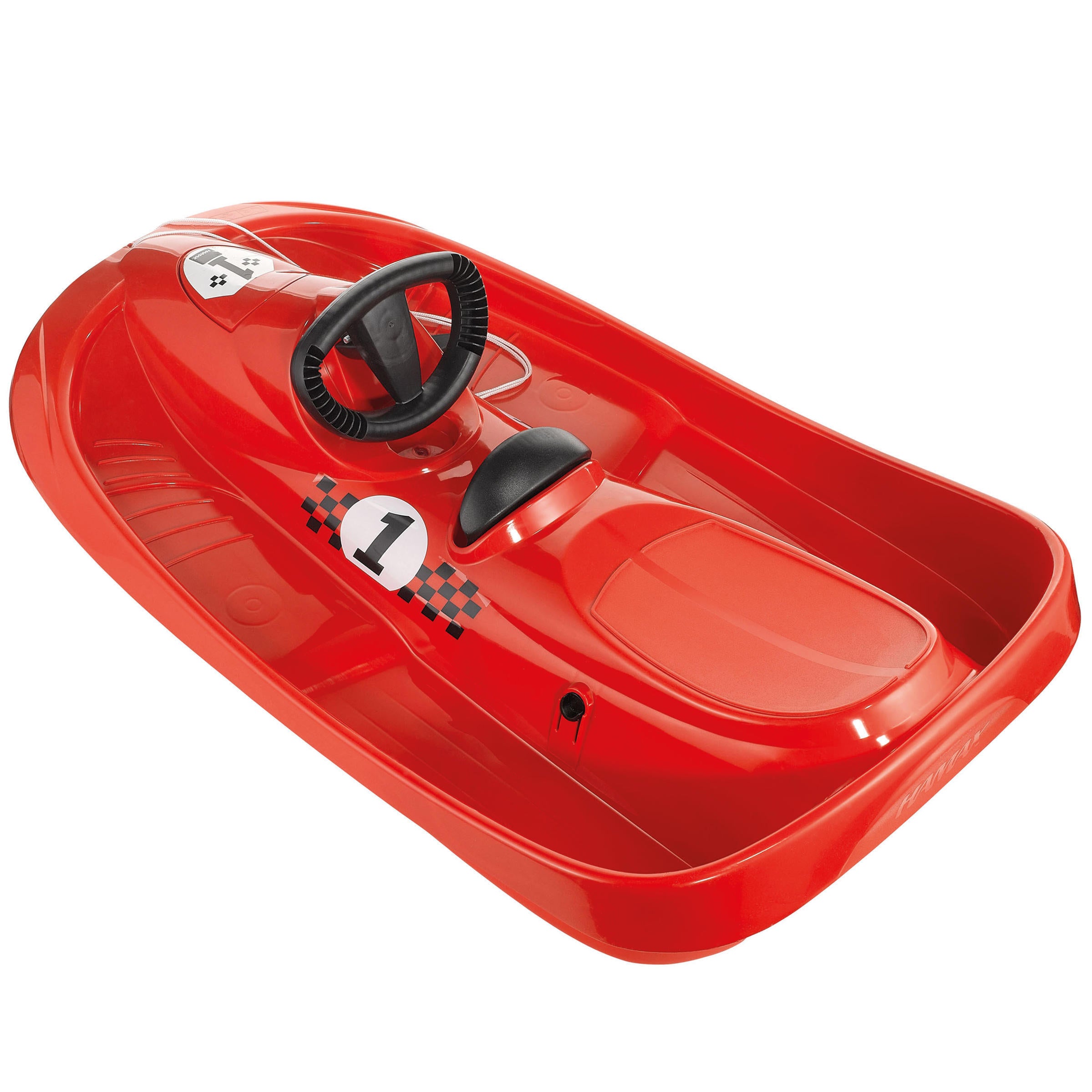 HAMAX sled with brake and steering wheel, red