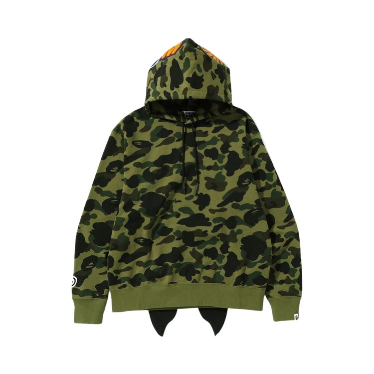 BAPE 1st Camo Shark Relaxed Fit Fullover 'Green' Hoodie, Green