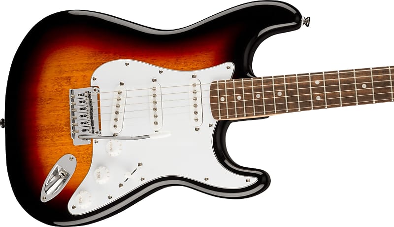 Squier Affinity Series Stratocaster Guitar Laurel Fingerboard, White Pickguard, 3-Color Sunburst