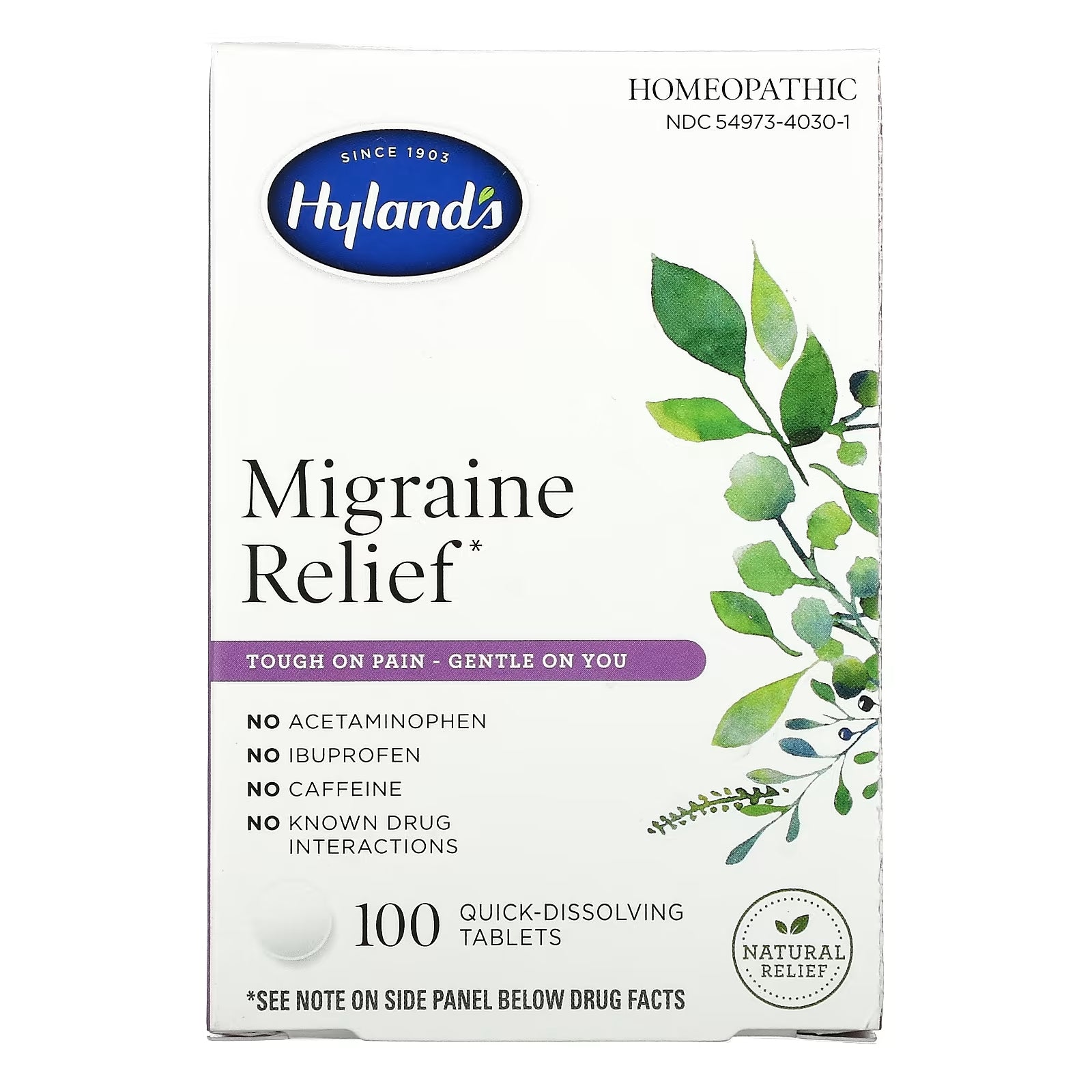 Hyland's Migraine Relief, 100 Tablets