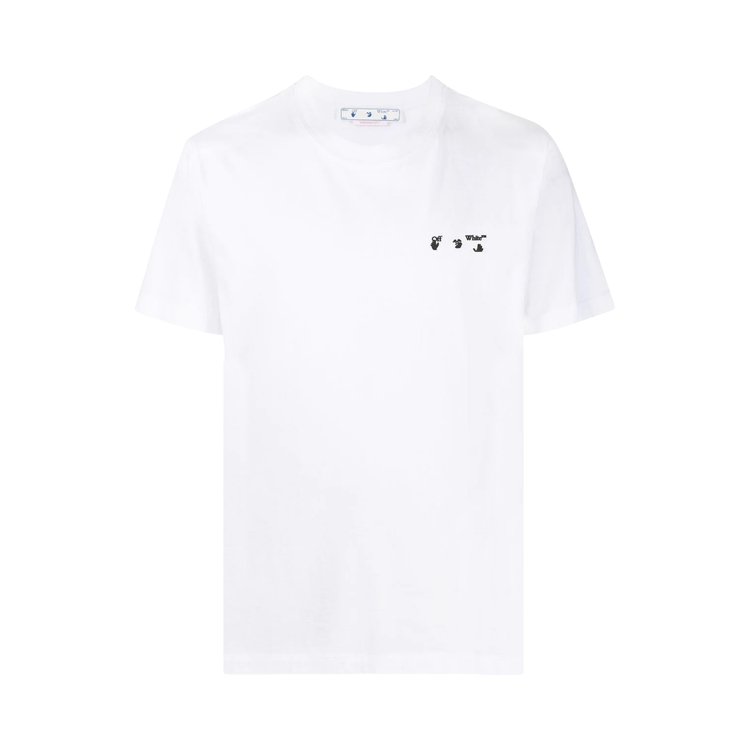 Off-White OW Logo Slim Short-Sleeve Tee 'White/Black', white