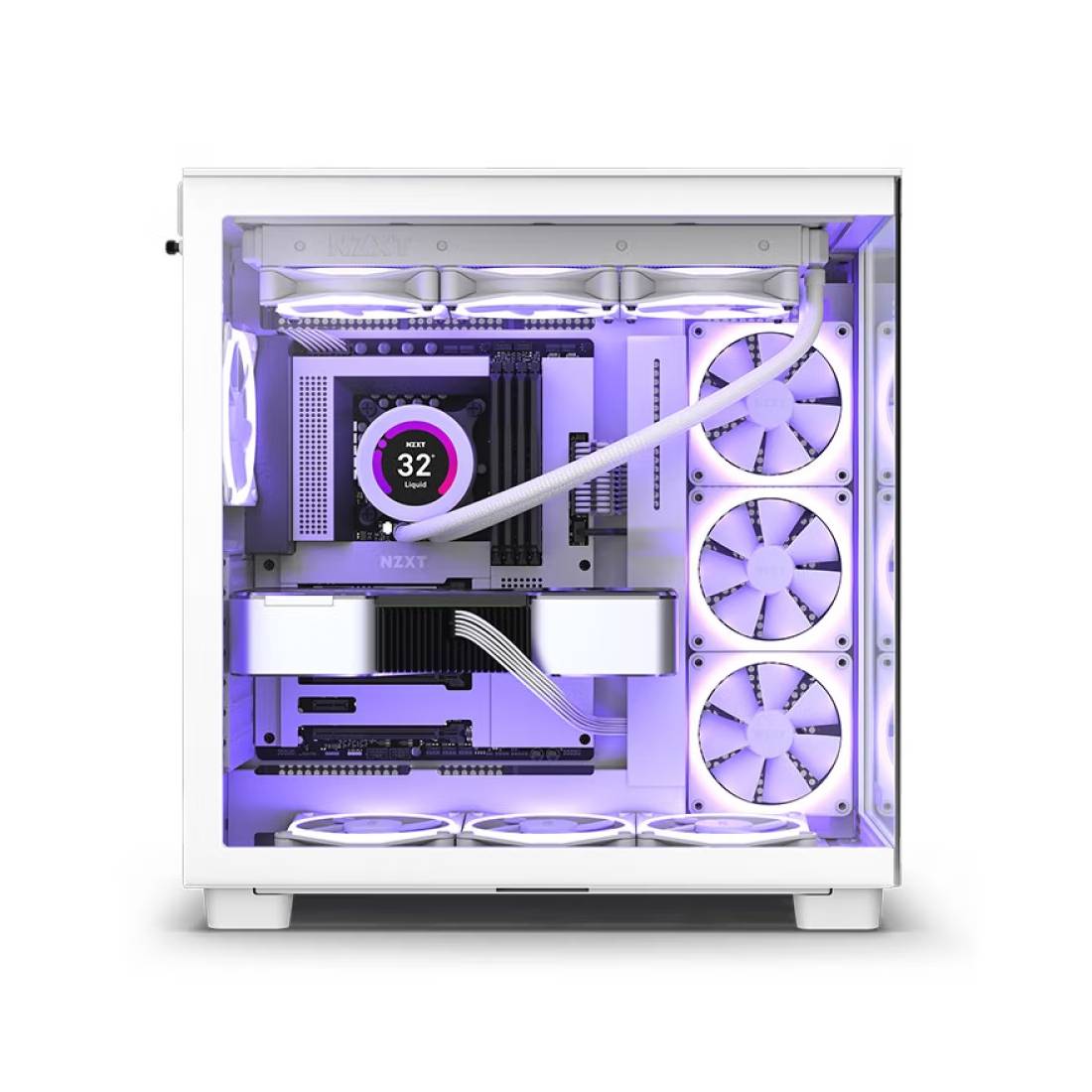 Case NZXT H9 Flow, ATX/Micro-ATX, Mid Tower, white