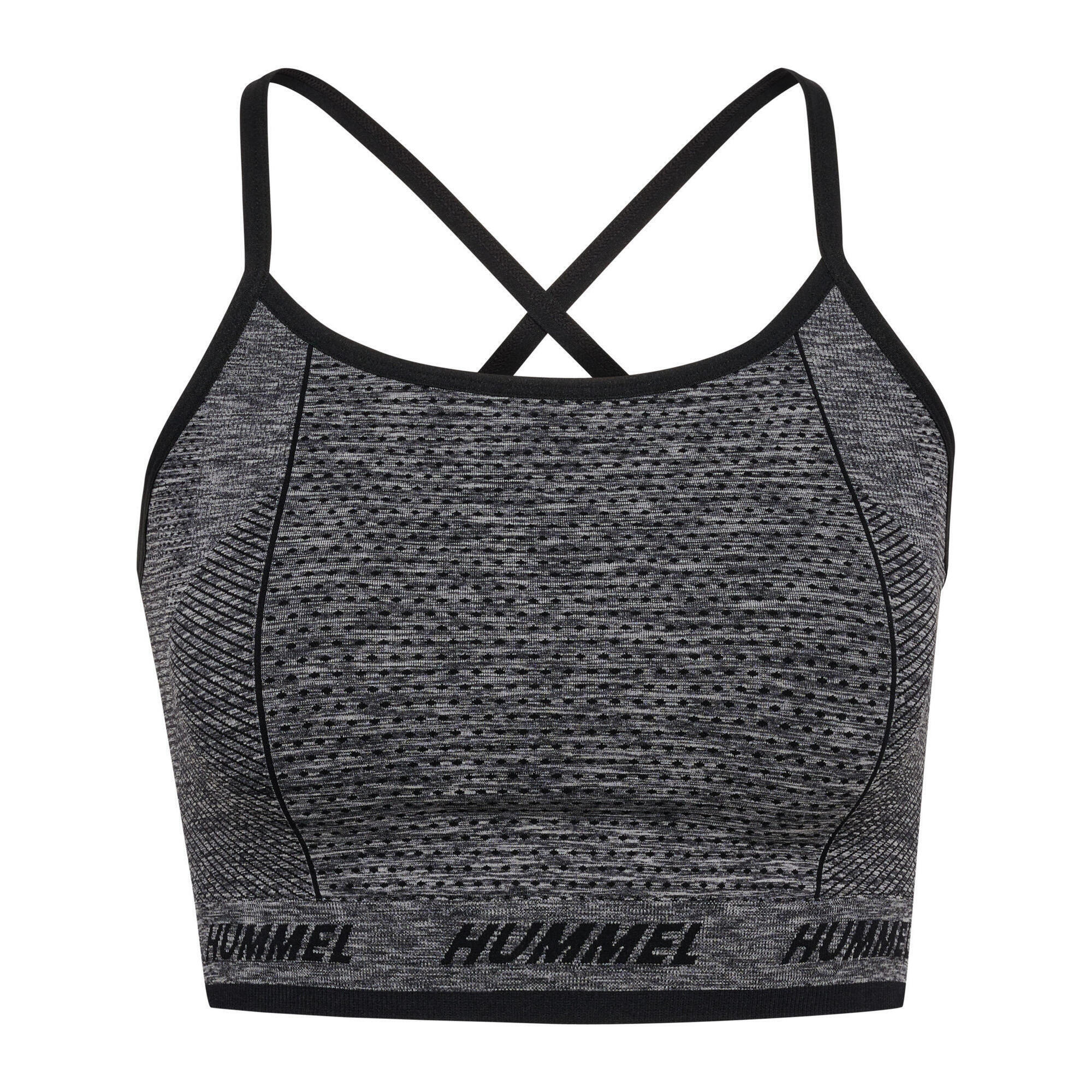 Women's seamless sports top Hmlte Cami HUMMEL, black