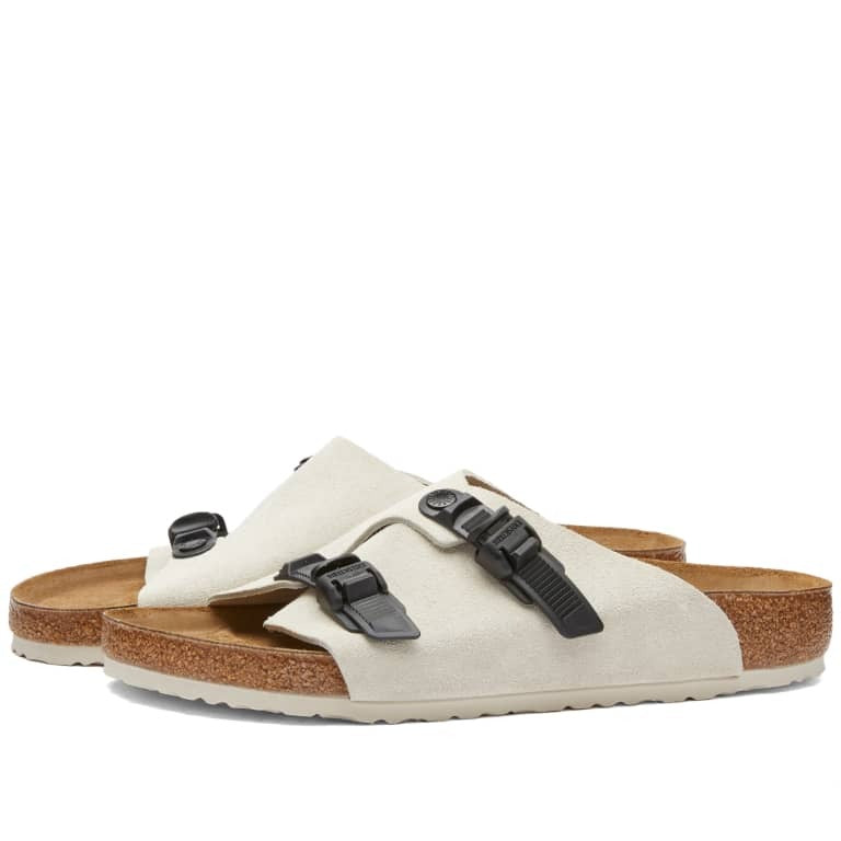 Birkenstock Zürich Tech slides, white/brown