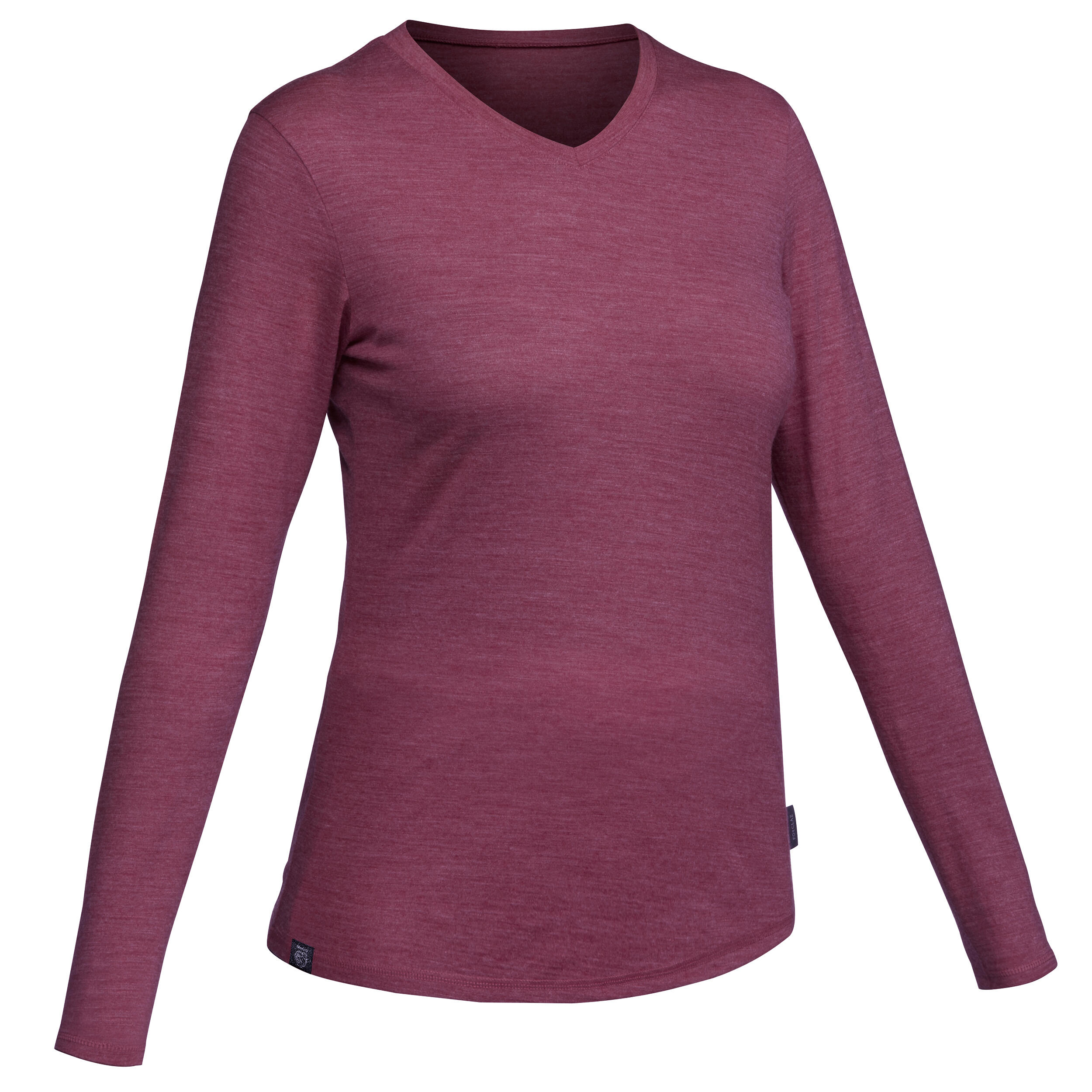 Women's hiking long sleeve Forclaz Travel 100, purple