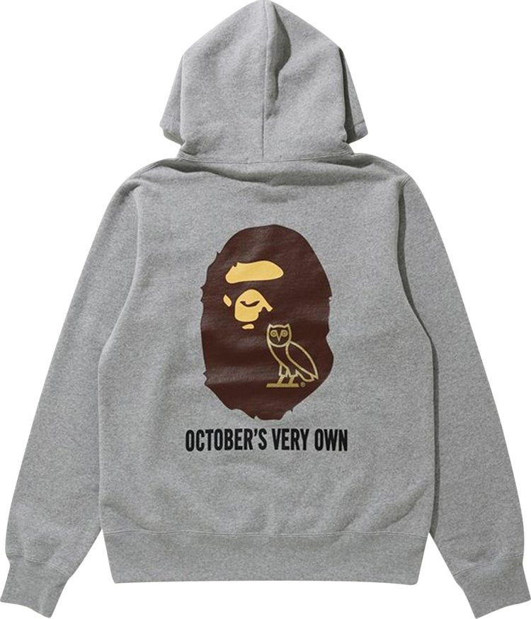 BAPE x OVO Pullover Hoodie 'Gray', gray