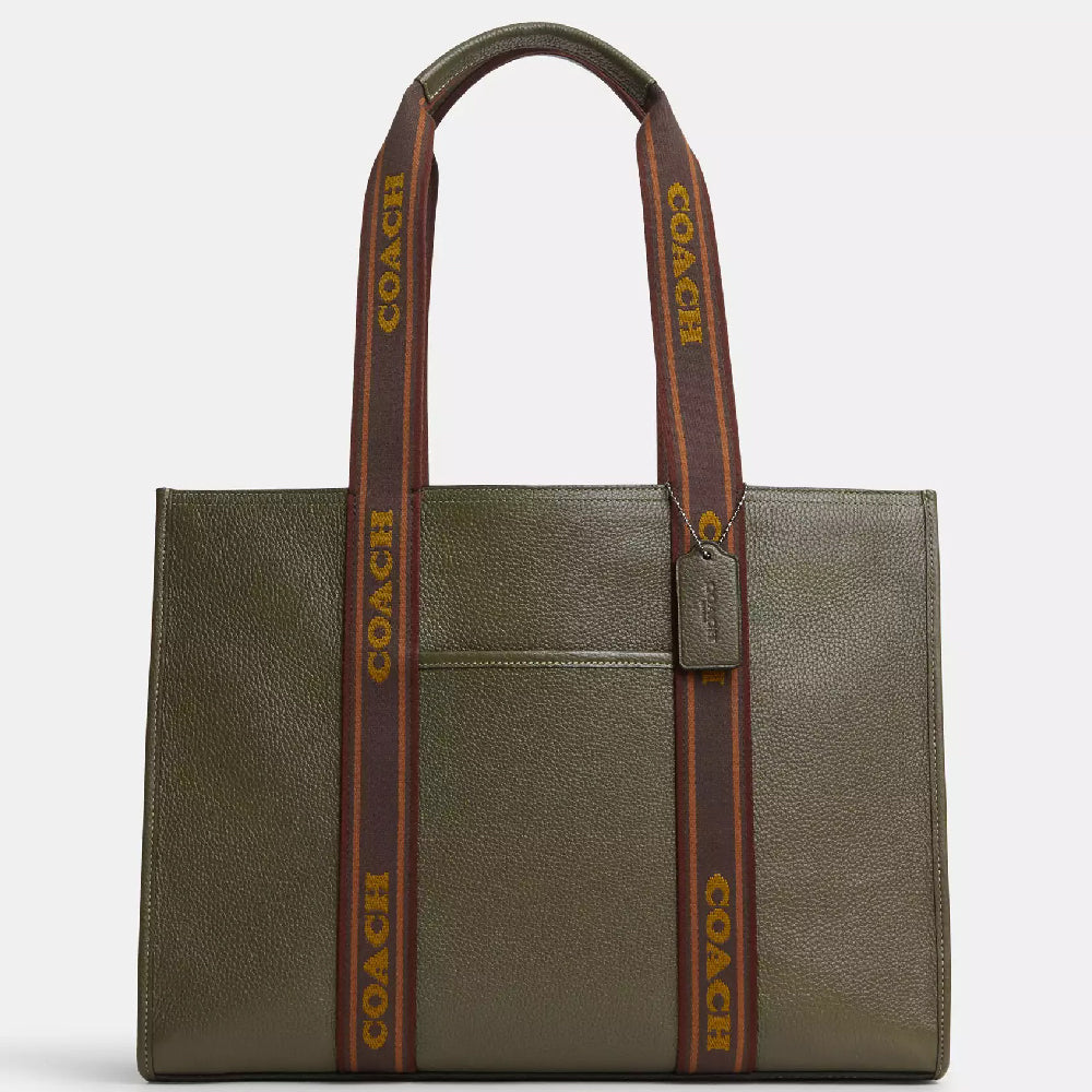 Coach Outlet Large Smith Tote, dark green/dark brown