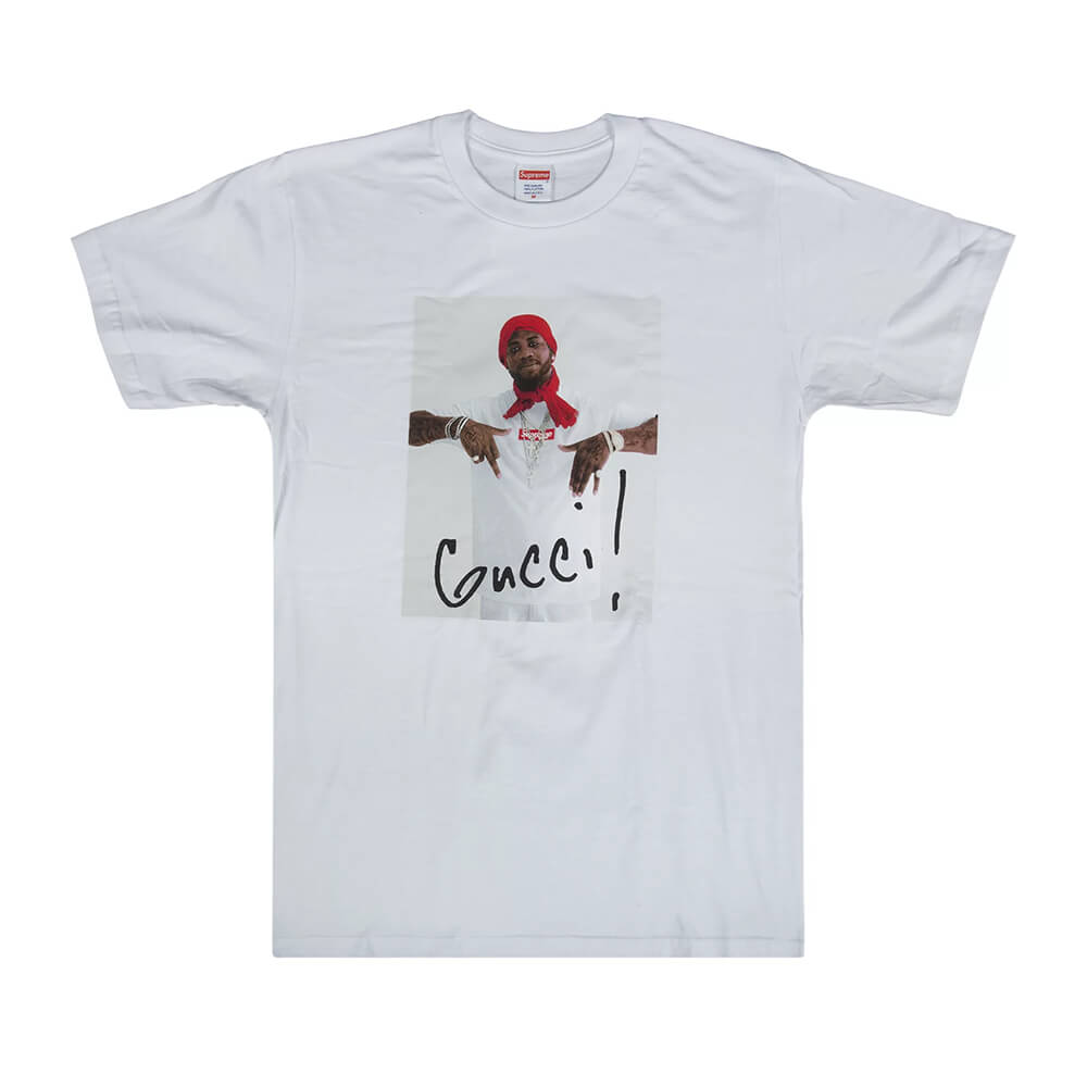 تي شيرت Supreme Gucci Mane باللون الأبيض