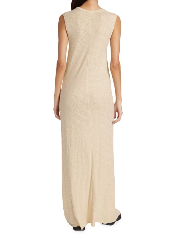 Atm Anthony Thomas Melillo Spray Painted Jersey Sleeveless Maxi Dress, Beige