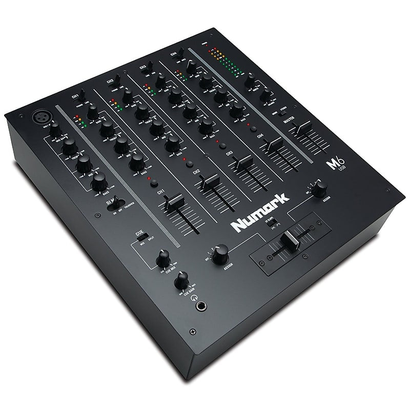 Numark - M6USB - 4 Channel Professional DJ Mixer with USB Interface - Black