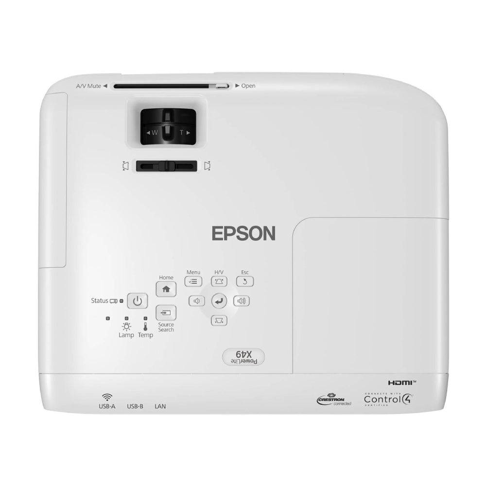 Epson PowerLite X49 XGA 3LCD projector, white