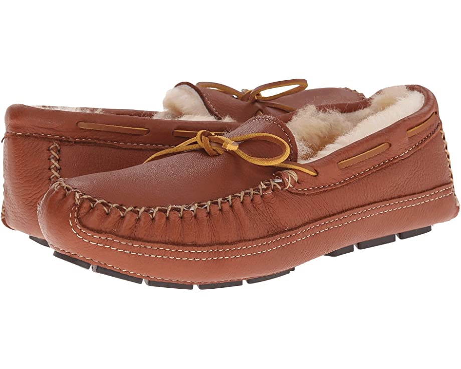 Sheepskin Lined Moose Slipper Minnetonka, Carmel Moose