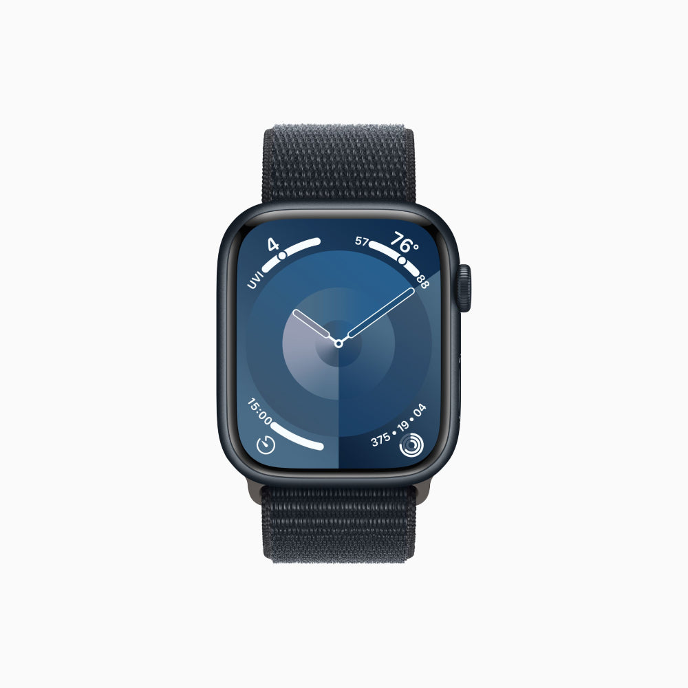 Apple Watch Series 9 (GPS), 45mm, Midnight Aluminum Case/Midnight Sport Loop - One Size