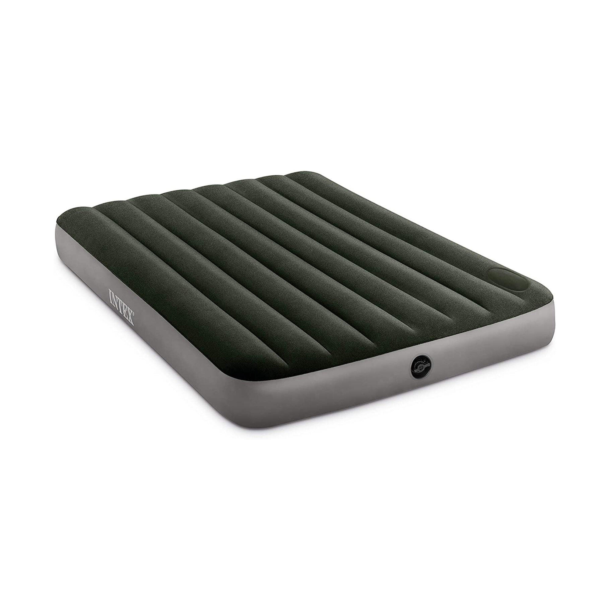 Air mattress Intex Downy Doubter built-in foot pump 191x137x25 cm, dark gray