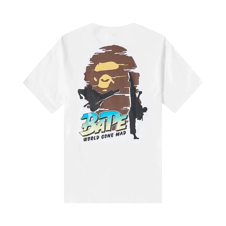 تي شيرت كاراتيه ثقافة اليابان من BAPE باللون الأبيض