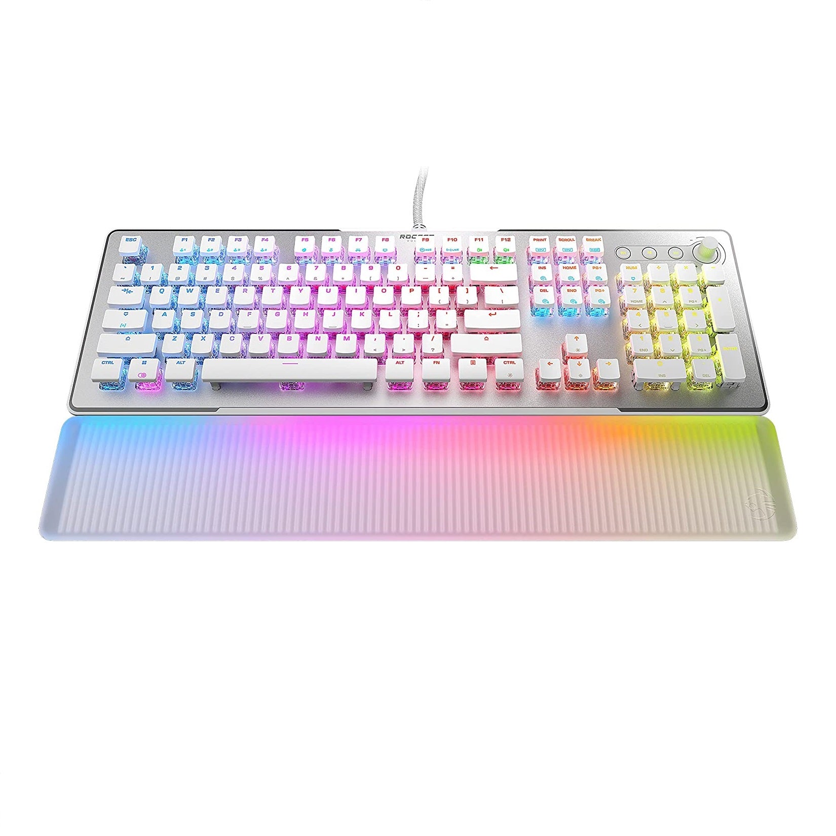 ROCCAT Vulcan II Max Linear Gaming Keyboard, White/Transparent