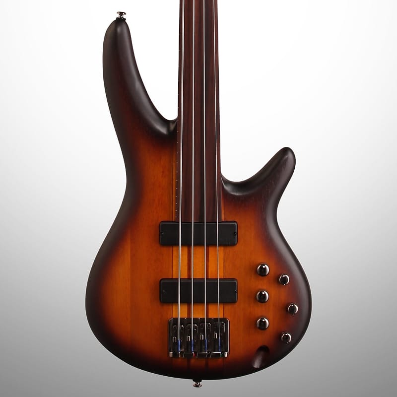 Ibanez SRF700 Portamento Fretless Electric Bass - Brown Burst Flat