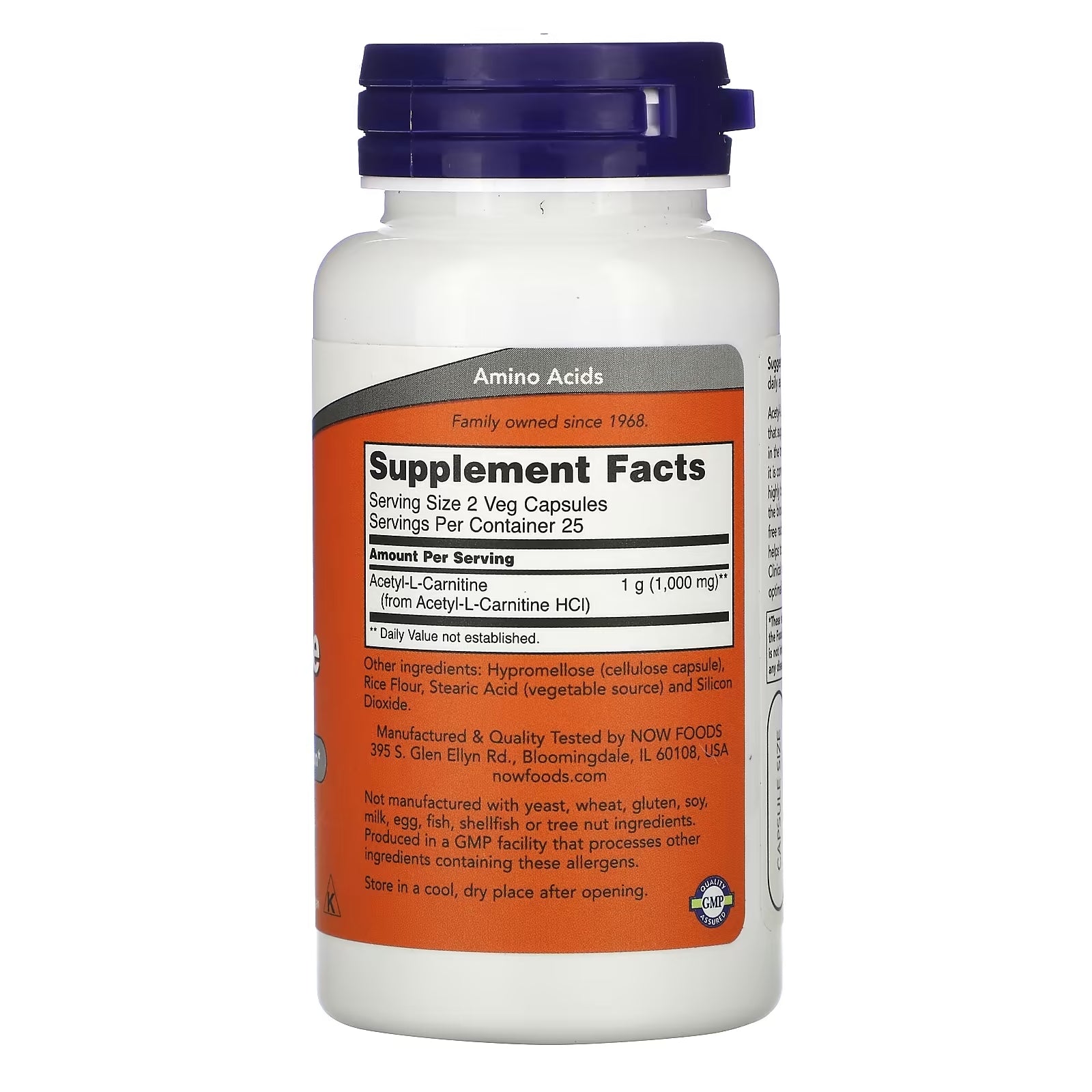 NOW Foods Acetyl L-Carnitine، 50 كبسولة