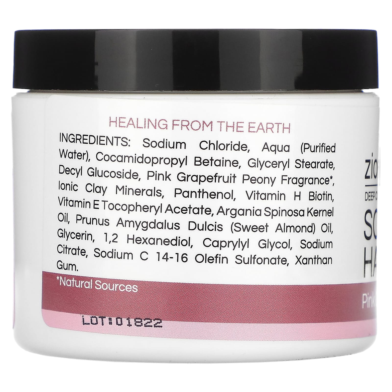 Zion Health Scalp and Hair Scrub with Biotin, Pink Grapefruit and Peony, 113 g