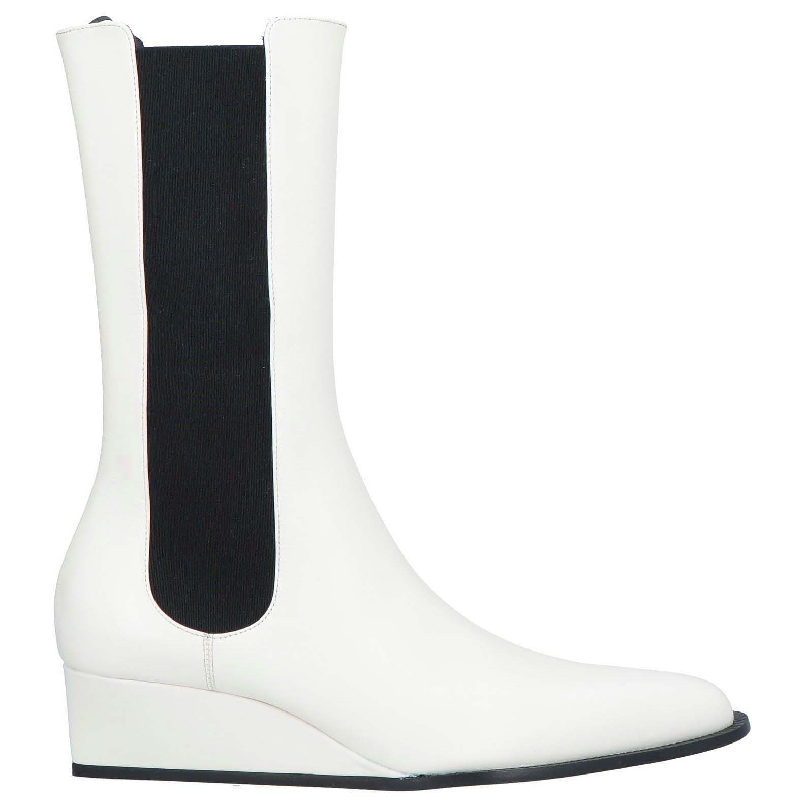 Victoria Beckham ankle boots, greyish white/black