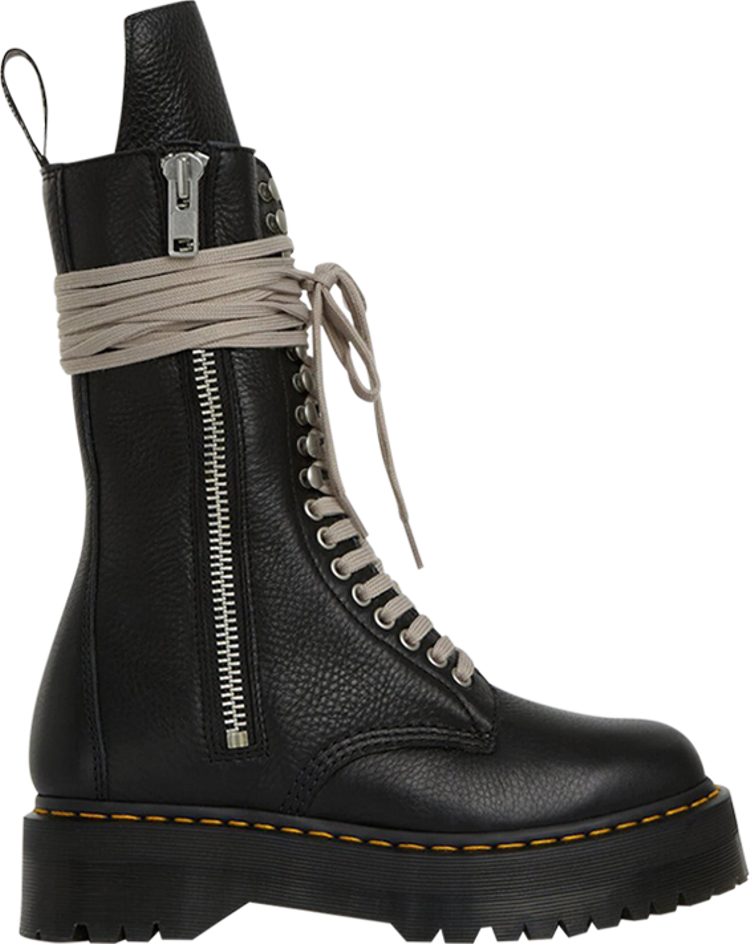 حذاء Dr. Martens x Rick Owens Wmns Strobe Calf Length باللون الأسود، أسود