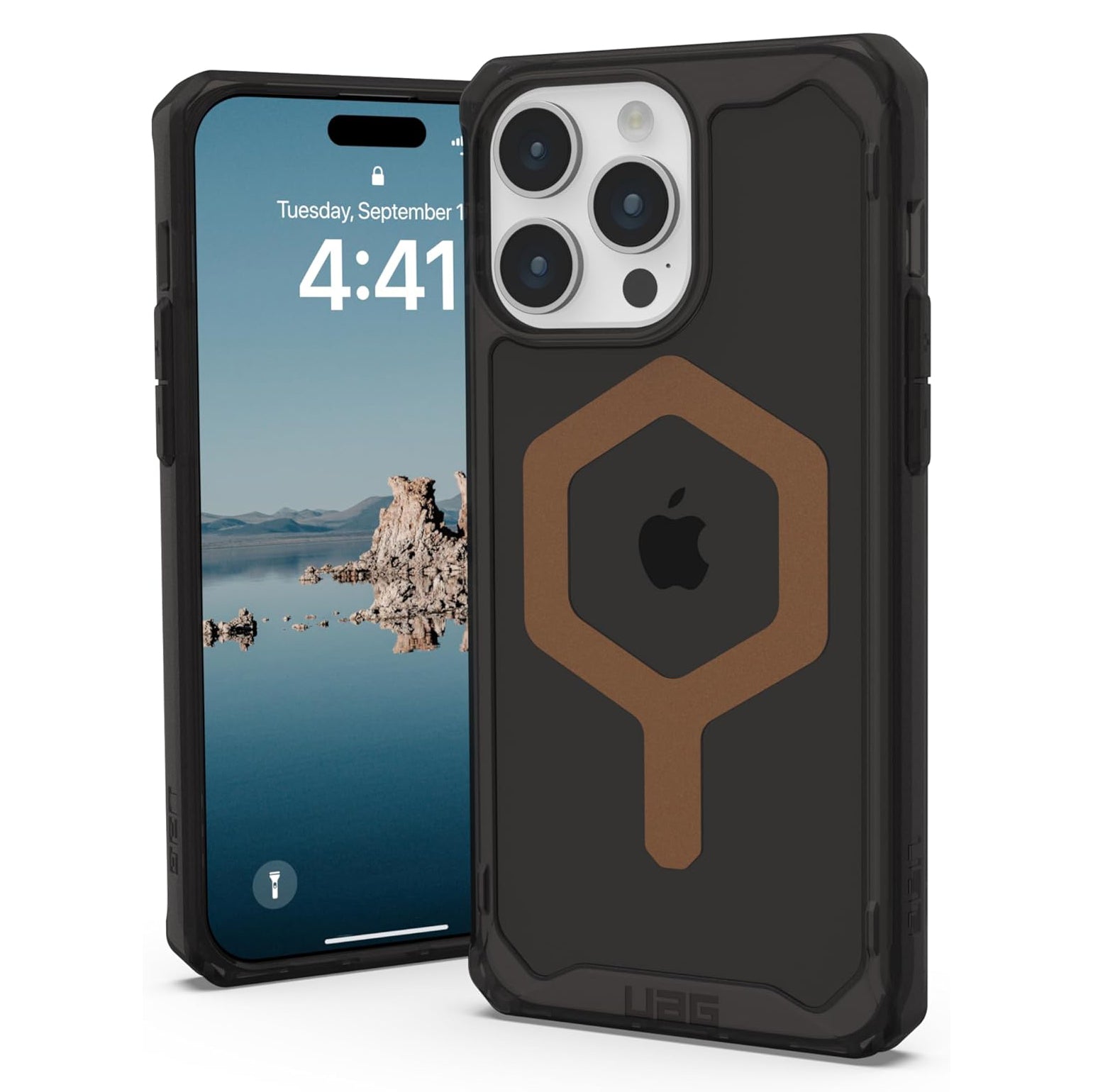 Case UAG Plyo for iPhone 15 Pro Max, Black/Bronze