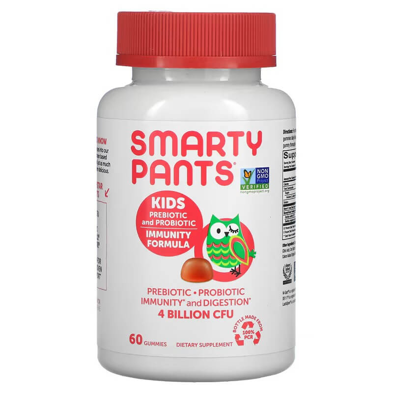 Children's prebiotic and probiotic with strawberry cream flavor Smarty  Pants 2 billion CFU , 60 gummies