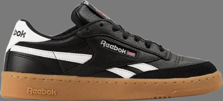 Reebok revenge plus 'black gum' sneakers, black