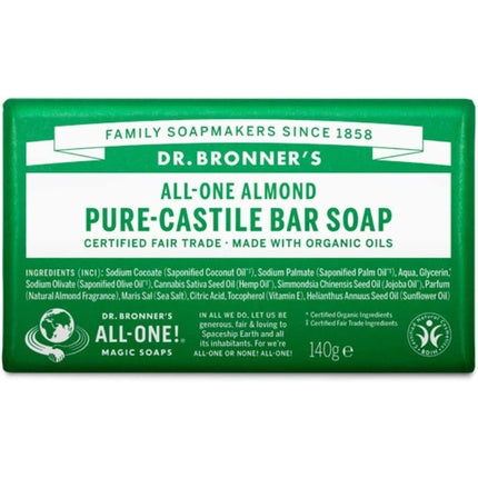 Bar soap Dr Bronner'S Almond Pure Castile 140 g, Dr. Bronner's