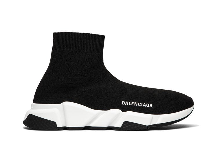 حذاء رياضي Balenciaga Speed ​​'Black White' 2018، باللون الأسود