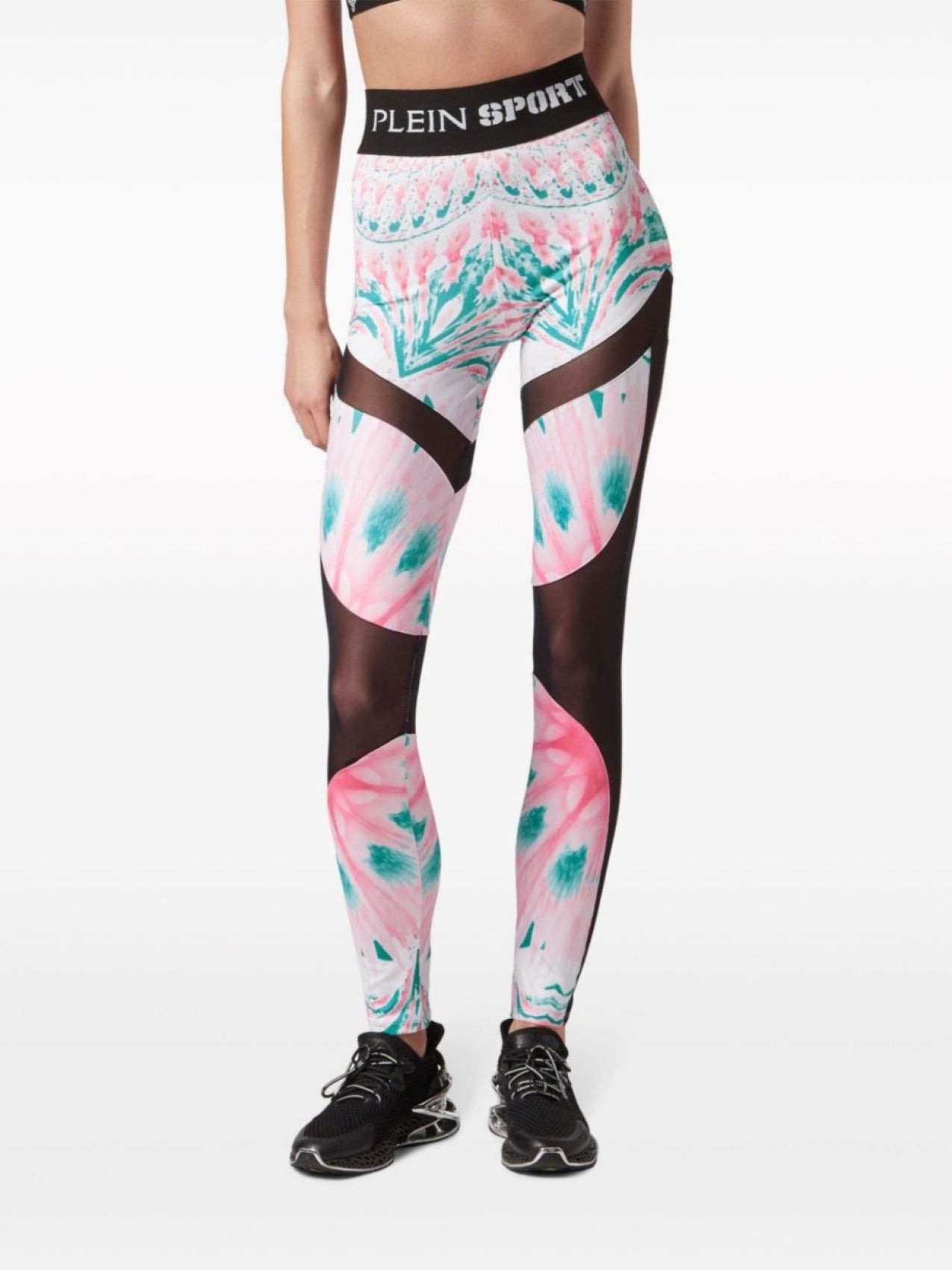 Plein Sport leggings with logo, pink