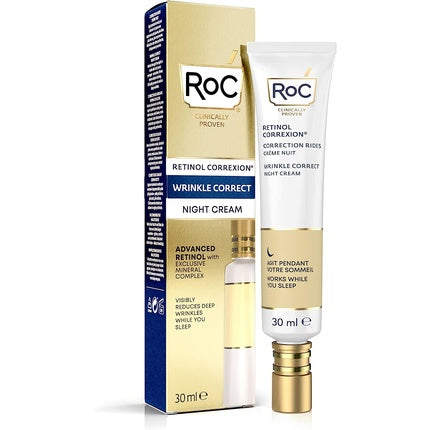 Night cream for wrinkle correction with retinol, 30 ml, Roc