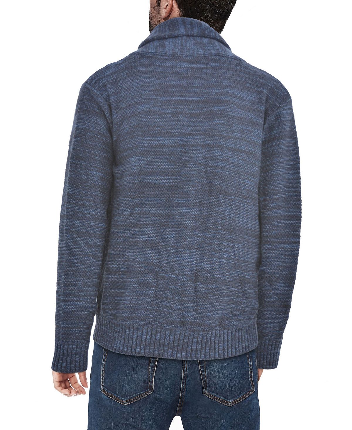 X-Ray Men's Cable Knit Shawl Collar Cardigan