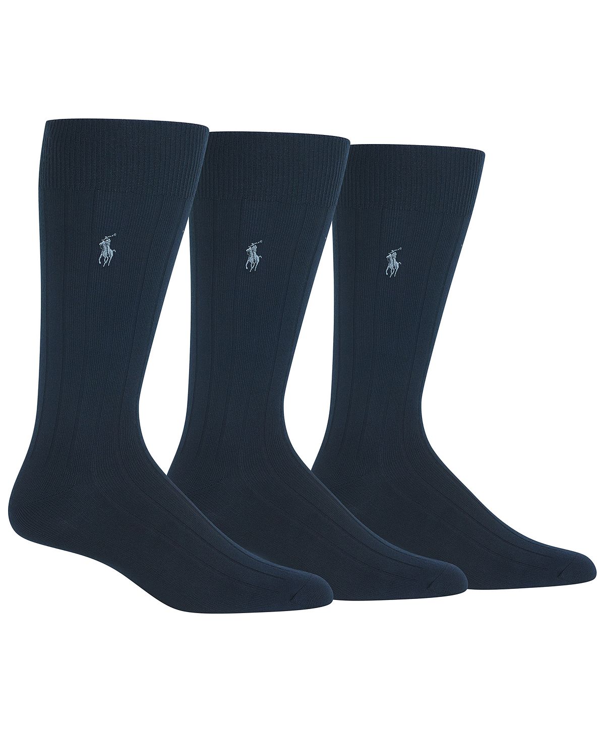 Men's 3-piece Polo Ralph Lauren Super Soft Ribbed Dress Socks