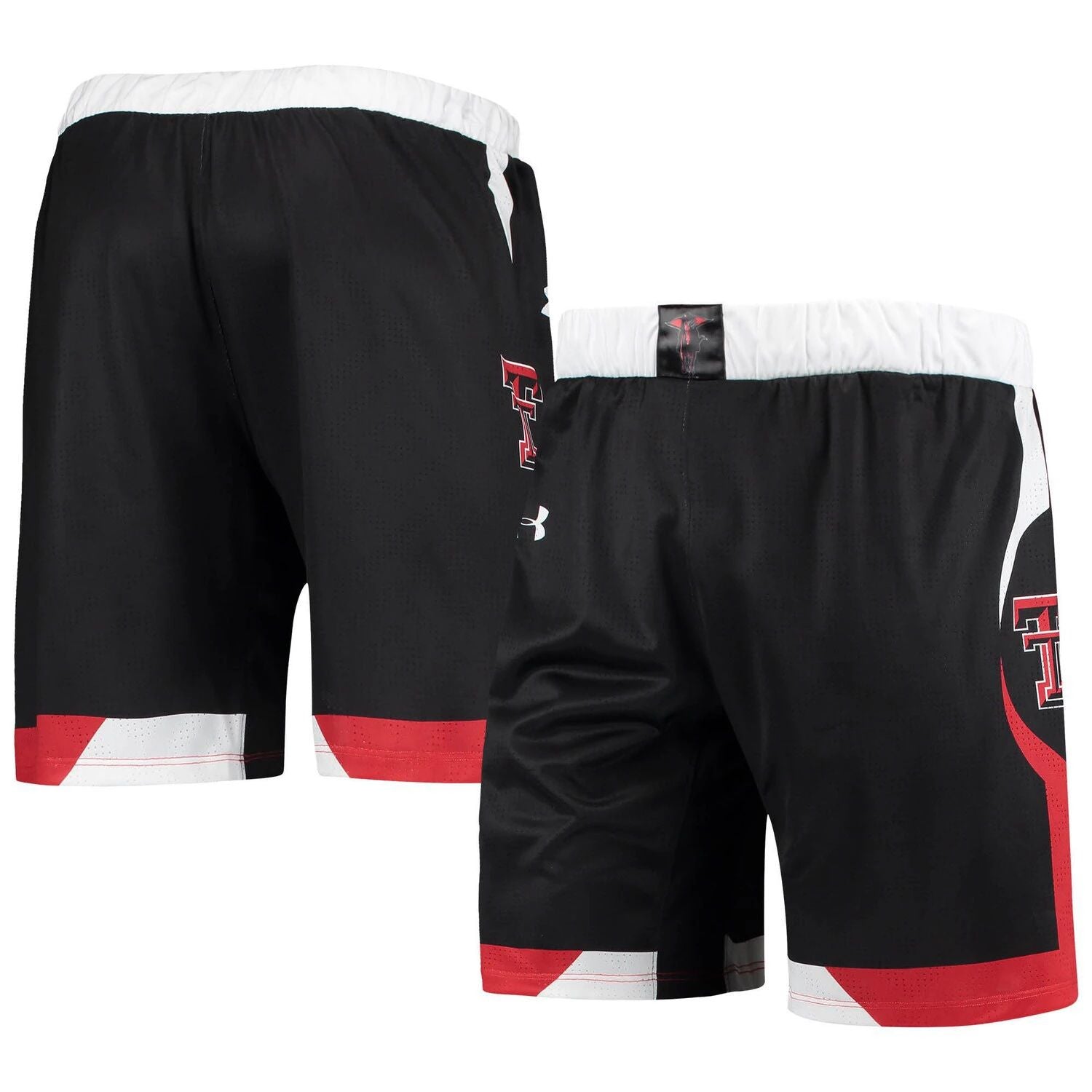 شورت كرة السلة للرجال باللون الأسود من فريق Texas Tech Red Raiders من Under Armor