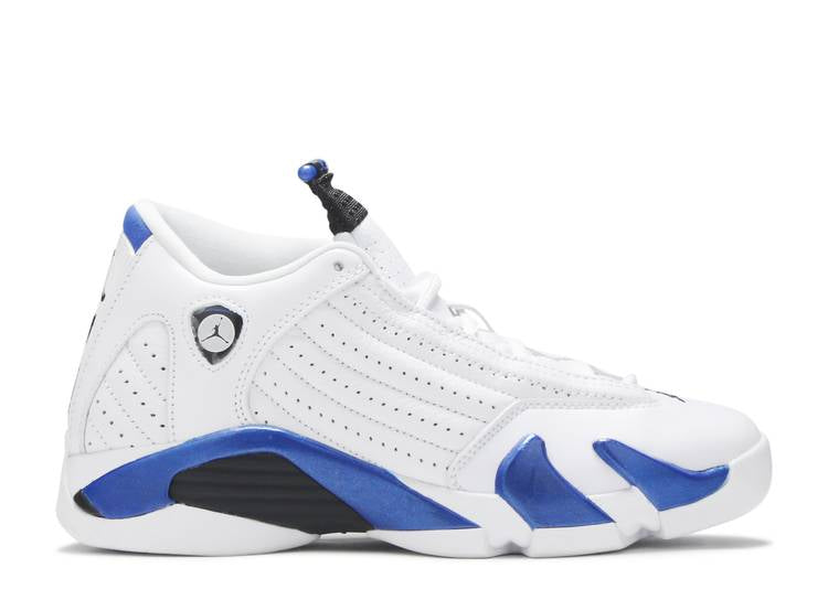 حذاء رياضي AIR JORDAN 14 RETRO GS 'HYPER ROYAL'، باللون الأبيض